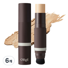 OBge 내추럴 커버 남성 파운데이션 13g, 2호 베이지, 6개
