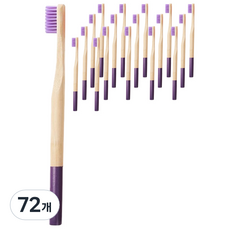 트레이드미 순한 대나무 칫솔 컬러모 퍼플, 72개, 1개입