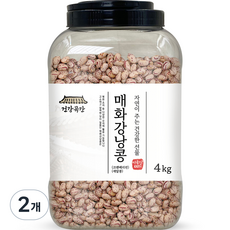 건강곡간 매화강낭콩 크랜베리빈 새알콩 통, 4kg, 2개