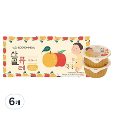 에코맘의산골이유식 산골퓨레, 6개, 200g, 혼합맛(사과/배)