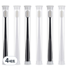 살림의기술 초미세 만이천모 칫솔 화이트 3p + 블랙 3p, 6개입, 4세트