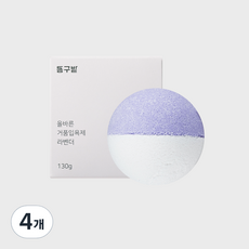 동구밭 올바른 거품입욕제 라벤더, 130g, 4개