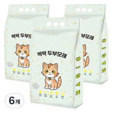 메디펫 고양이 싹싹 두부모래 가는입자, 6개, 8L, 녹차향