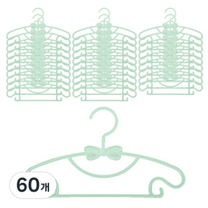 아이끌레 아동용 러블리 2in1 옷걸이, 민트, 60개