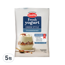 EasiYo 希臘式 優格粉 原味, 紐西蘭原裝進口, 含百億乳酸菌, 170g, 5包