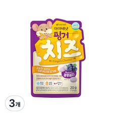 아이배냇 핑거 치즈 블루베리 20g, 혼합맛(치즈/블루베리), 3개