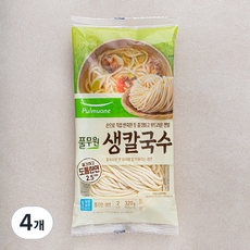 풀무원 생칼국수 2인분, 320g, 4개