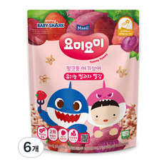 맘마밀요미요미 유기농 쌀과자 25g 빨강, 6개