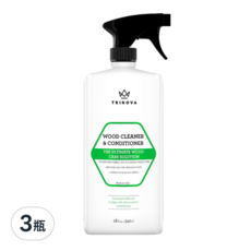 TRINOVA 木質家具清潔保護劑, 木材護理液, 18盎司/540ml, 3瓶