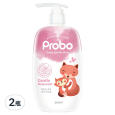 Probo 博寶兒 柔萃溫和沐浴露 500ml 2入組 嬰幼兒溫和清潔 蘋果香, 2瓶