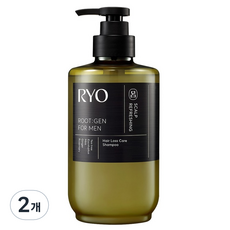 려 남성용 루트젠 약산성 단백질 두피 탈모 샴푸 베르가못 앤 라벤더향, 2개, 515ml