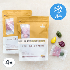 아리울떡공방 굳지않는 모듬 수제 깨송편 (냉동), 4팩, 600g