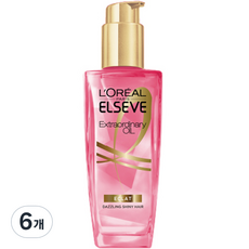 로레알파리 엑스트라오디네리 헤어오일 에끌라 로즈, 100ml, 6개