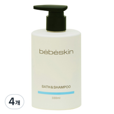 bebeskin 嬰兒純素沐浴露和洗髮精 330ml, 4個