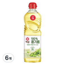 백설 콩기름, 500ml, 6개