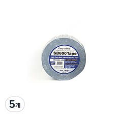 솔루인스 초강력 방수 부틸테이프 복합 PE SB600 검정 5cm x 10m, 5개