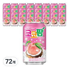 해태htb 코코팜 피치핑크 복숭아, 340ml, 72개