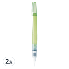 Kuretake 吳竹 攜帶式水筆 水彩畫專用筆 WSBR-02, 中圓, 2支