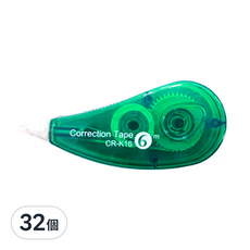 長立文具 Changli 修正帶, 6M / 8M / 12M, 綠色, 32個