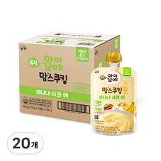 아이꼬야 유아용 맘스쿠킹 이유식 6개월부터, 바나나사과배, 100g, 20개 - 맘스쿠킹