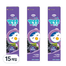 뽀로로 저불소 치약 포도향, 50g, 15개입