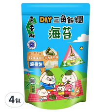 元本山 DIY三角飯糰海苔, 12張海苔+三角壽司器, 15.6g, 4包