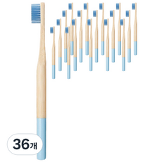 트레이드미 순한 대나무 칫솔 컬러모 스카이블루, 1개입, 36개