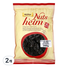 웰넛 자연두레 프룬 건자두, 200g, 2개