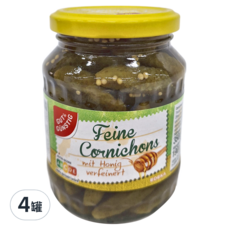 GUT&GÜNSTIG 蜂蜜小黃瓜，歐洲原裝進口，古法釀製，爽脆多汁, 350g, 4罐