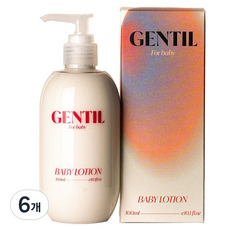 젠틸 유아용 자연추출물 무향 바디로션, 300ml, 6개