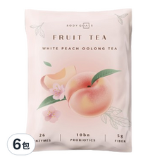 Body Goals 高酵輕孅水果茶 白桃烏龍, 26種酵素, 100億益生菌, 5克纖維, 24g, 6包