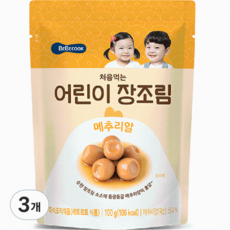 베베쿡 처음먹는 장조림, 100g, 3개, 메추리알