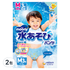 滿意寶寶日本版 玩水褲 男童用 6~12kg, M, 6片