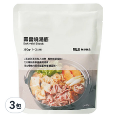MUJI 無印良品 壽喜燒湯底, 350g, 3包