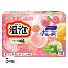 온포 탄산입욕제 복숭아, 5세트, 800g