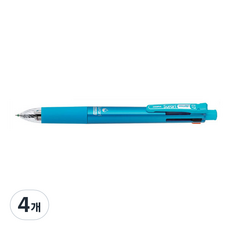 제브라 스라리 멀티펜 B4SA11 0.7mm, 라이트 블루, 4개