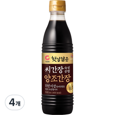 대상 청정원 씨간장 숙성 양조간장 골드, 4개, 500ml