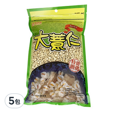 耆盛食品 大薏仁, 特級嚴選, 四神湯/八寶粥配料, 500g, 5包