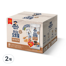 퀘이커 마시는 오트밀 귀리 미숫가루, 1kg, 2개