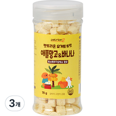 펫트리온 반려동물 요거트 트릿 유산균함유 동결건조 간식 70g, 애플망고 + 바나나 혼합맛, 3개