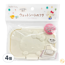 Kitty 濕紙巾蓋 - 可愛造型, 白色, 4個