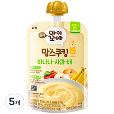 아이꼬야 유아용 맘스쿠킹 이유식 6개월부터, 바나나사과배, 100g, 5개 - 6개월아기퓨레