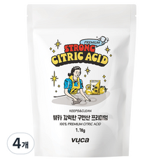뷰카 강력한 구연산 프리미엄, 1.1kg, 4개