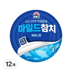 사조 마일드참치 안심따개, 135g, 12개