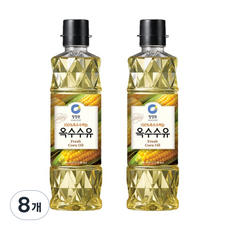 청정원 옥수수유, 900ml, 8개