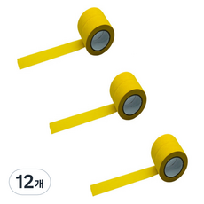 만들하비 컬러 종이 마스킹 테이프 1cm x 13m, 옐로우, 12개