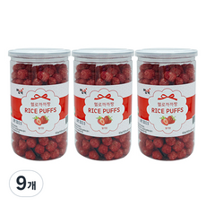 짱죽 헬로 까까짱 라이스 퍼프 아기 과자 50g, 딸기, 9개