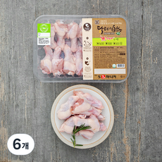 마니커 닭터의자연 무항생제 인증 1등급 닭 윗날개 봉 (냉장), 500g, 6개