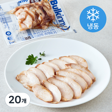 벌키니 닭가슴살 슬라이스 갈비맛 (냉동), 100g, 20개, 1개입