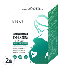 BHK's 孕媽咪DHA藻油軟膠囊, 60顆, 2盒
